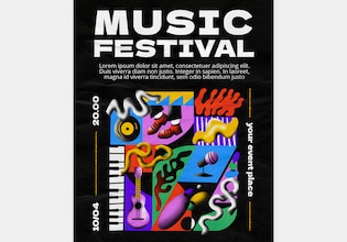 Music festival flyers
