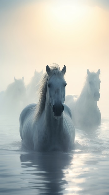Ai generated horses picture