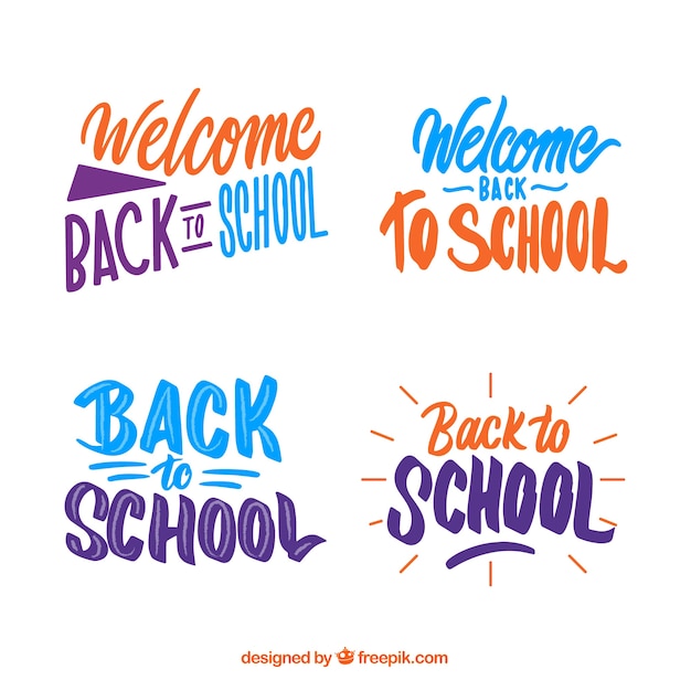 Free vector back to school badge collection