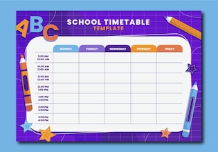 School schedule templates