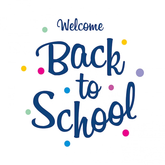 Free vector back to school typography with white background and creative design