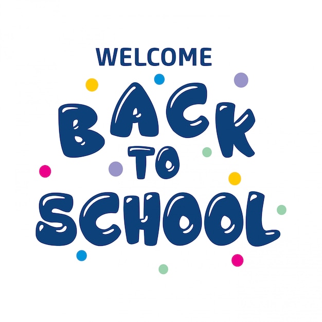 Free vector back to school typography with white background and creative design