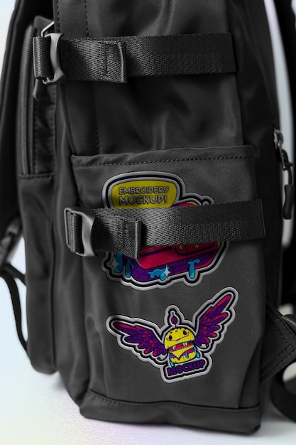 PSD bag with patch mockup