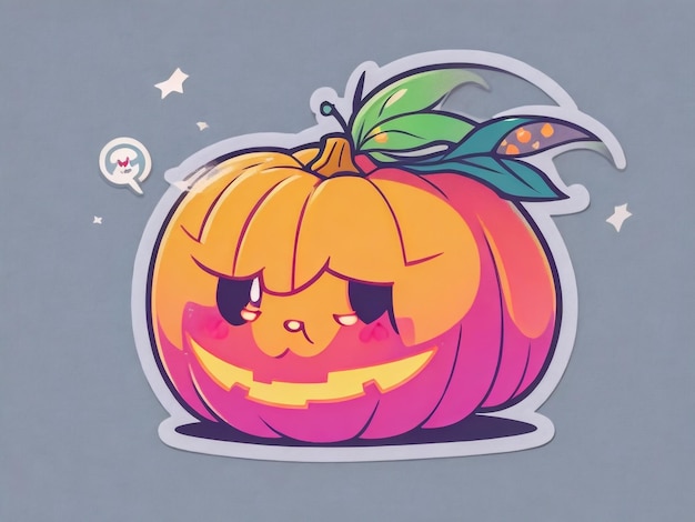 Photo the beautiful halloween style sticker