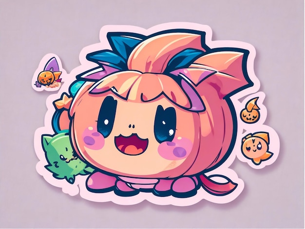 Photo the beautiful halloween style sticker