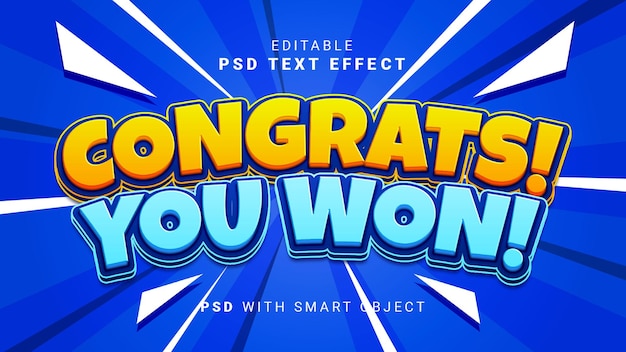 PSD congrats text effect