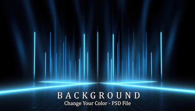 Free PSD dark background with lines and spotlights generative ai