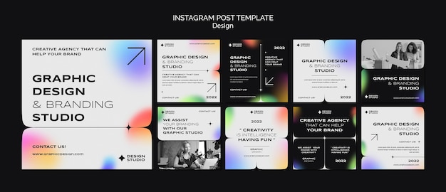 Free PSD dynamic graphics design instagram posts