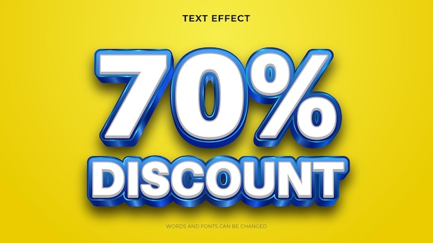 Free vector editable discount promotion, text effect 3d text effect