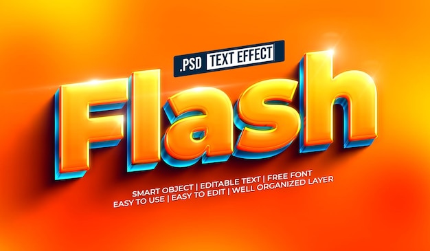 Free PSD flash text style effect