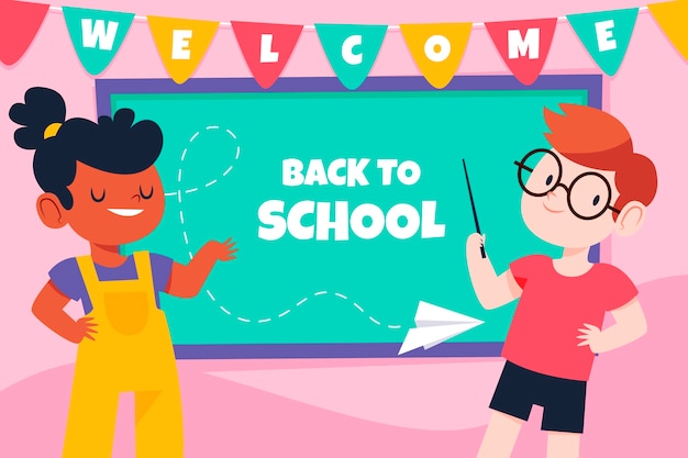 Free vector flat back to school background