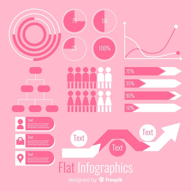 Free vector flat infographic