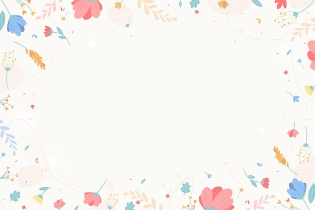 Free vector floral background with leaves