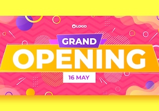 Grand opening banners