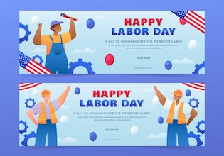 Labor Day banners