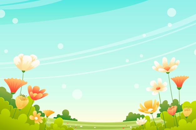 Free vector gradient spring floral background
