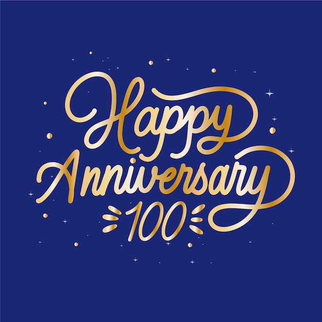 Free vector hand drawn 100th anniversary logo