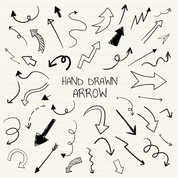 Free vector hand drawn arrow illustration collection