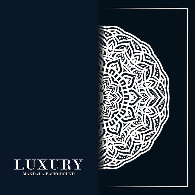 Vector luxury mandala round ornament pattern background