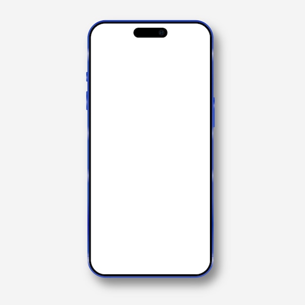 Free vector modern oval notch smartphone realistic mockup
