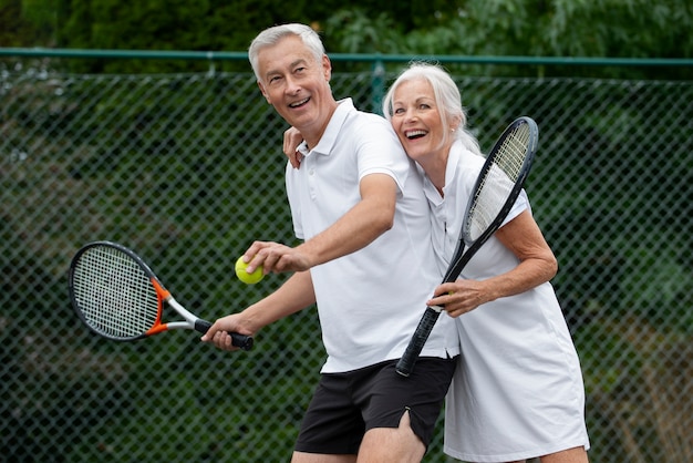 Free photo people having happy retirement activity