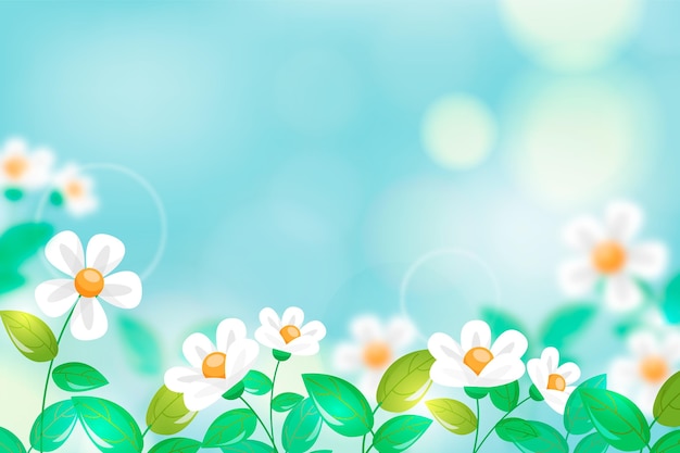 Free vector realistic blurred spring wallpaper