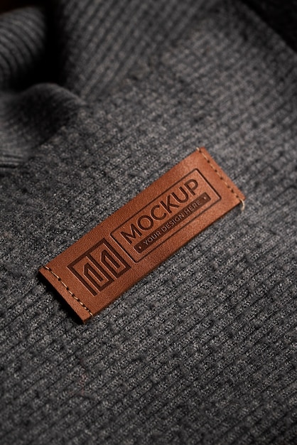 PSD sweater label mockup
