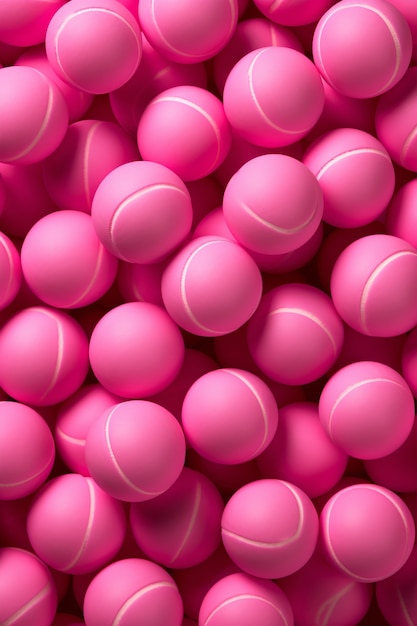 View of tennis balls in monochrome palette