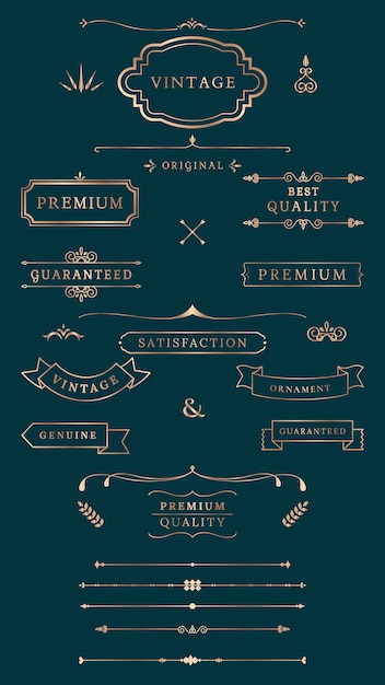 Free vector vintage labels and banners