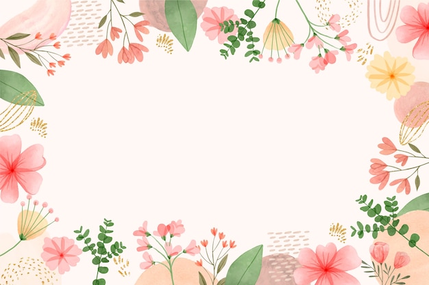 Free vector watercolor colorful floral background