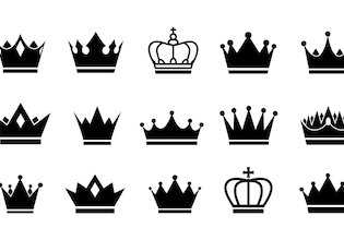 Queen Crown silhouettes